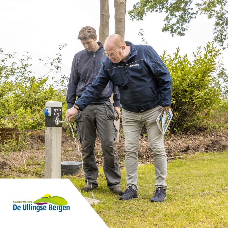 Modulaire Servicezuil van Wildkamp bij Vakantiecentrum de Ullingse Bergen