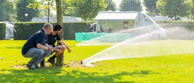 Groene kampeervelden door beregening - Odahoeve